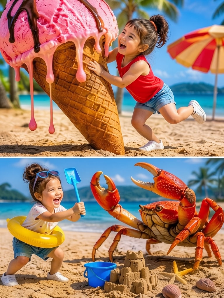 Preview rendered from “Whimsical Tropical Beach Adventures”