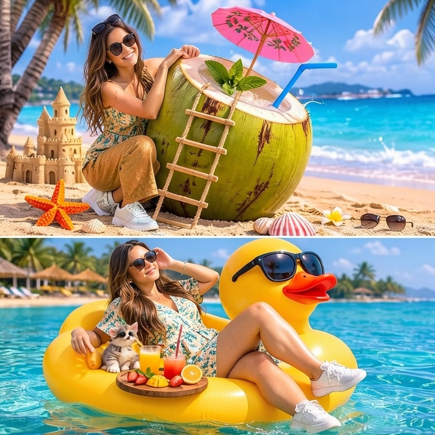 Preview rendered from “Whimsical Tropical Vacation Scenes”