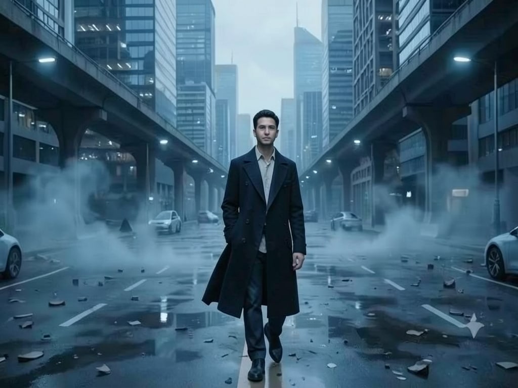 Preview rendered from “Futuristic City Man Encounter”