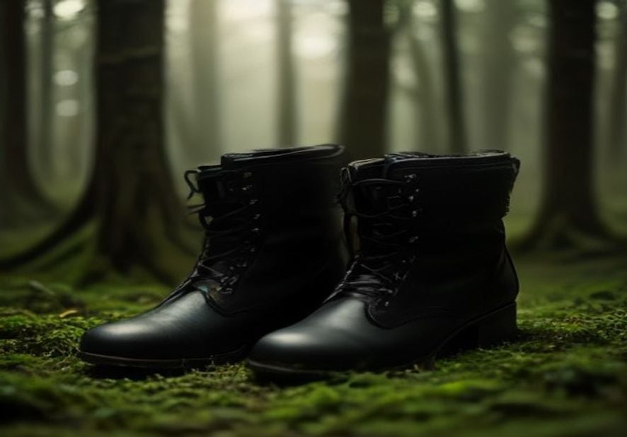 Preview of Editorial Leather Boots Forest Shot