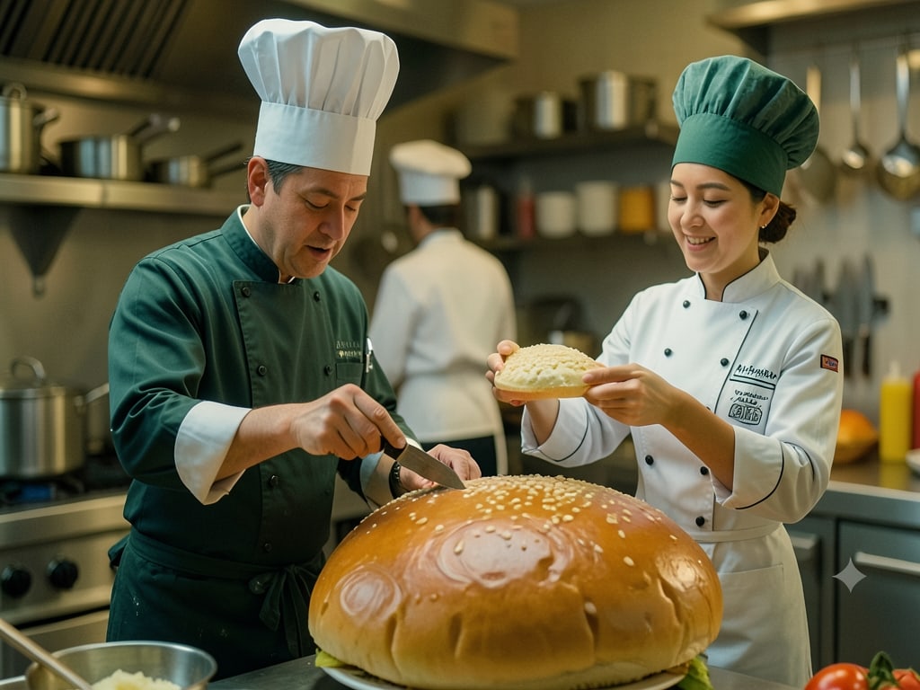 Preview rendered from “Miniature Chefs Make Giant Burger”
