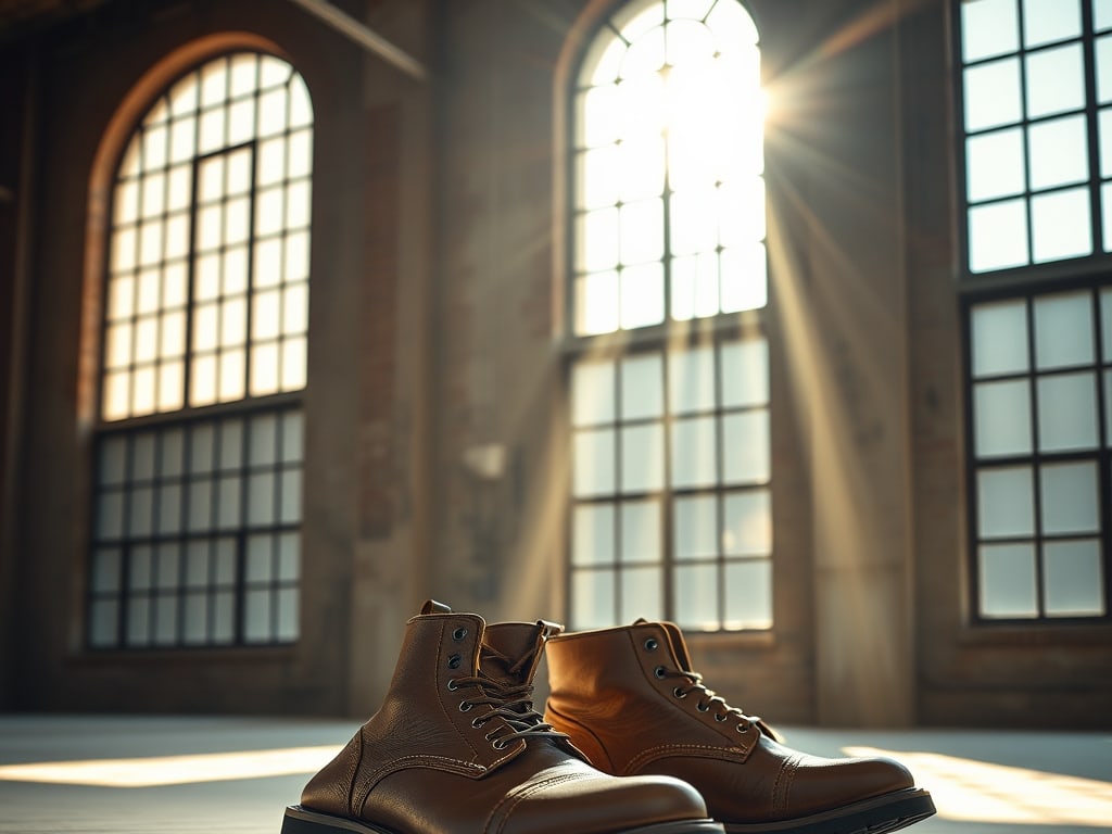 Preview of Cinematic Leather Boots Studio Shot