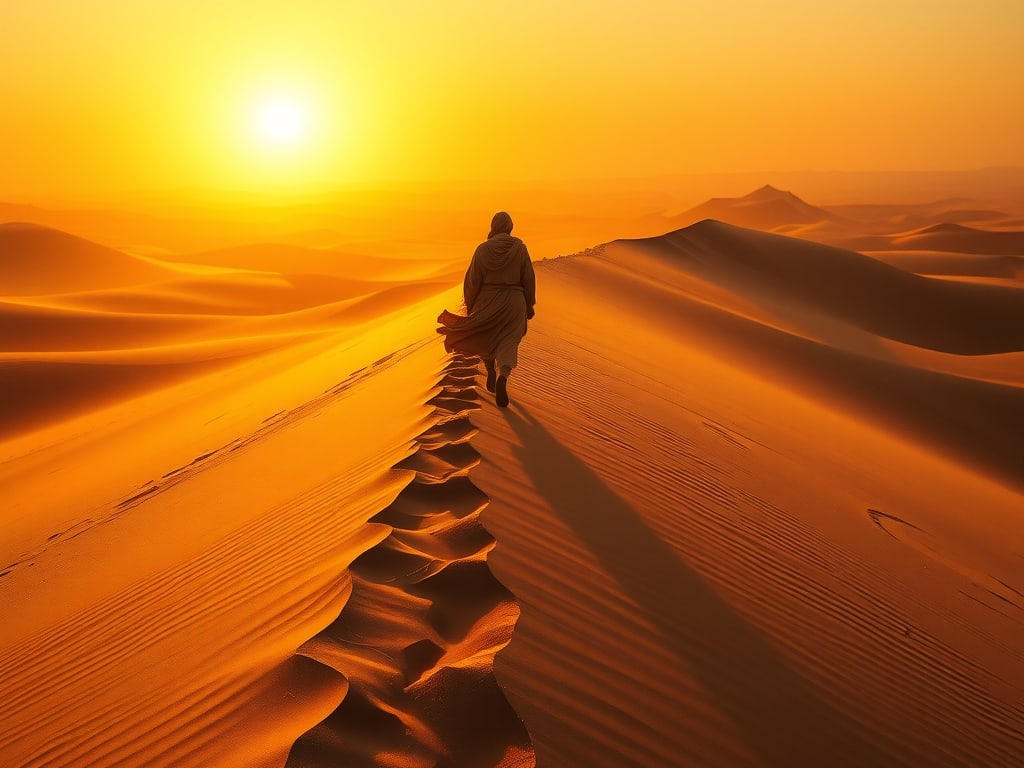 Preview of Desert Wanderer Wide Shot