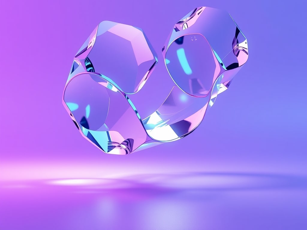 Preview of Glass and Chrome Abstract 3D Shapes