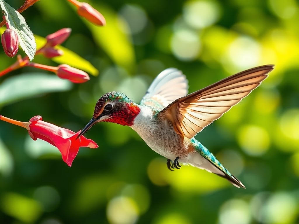 Preview of Hummingbird Frozen Mid-Flight