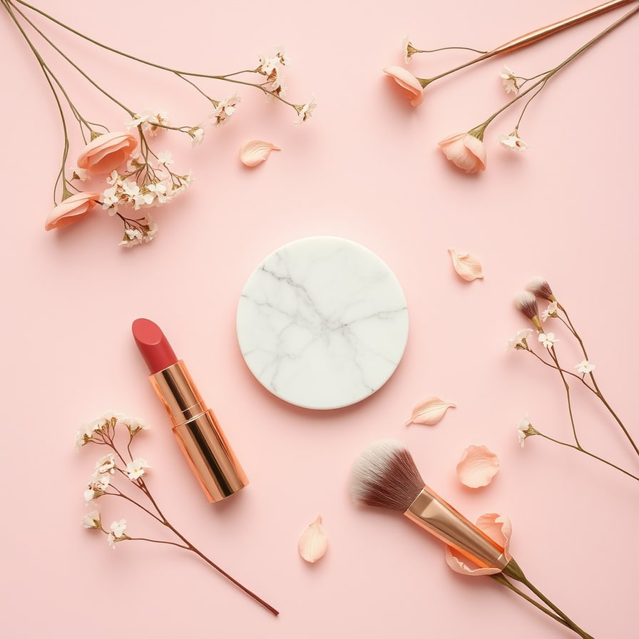 Preview of Cosmetics Flat Lay Pastel