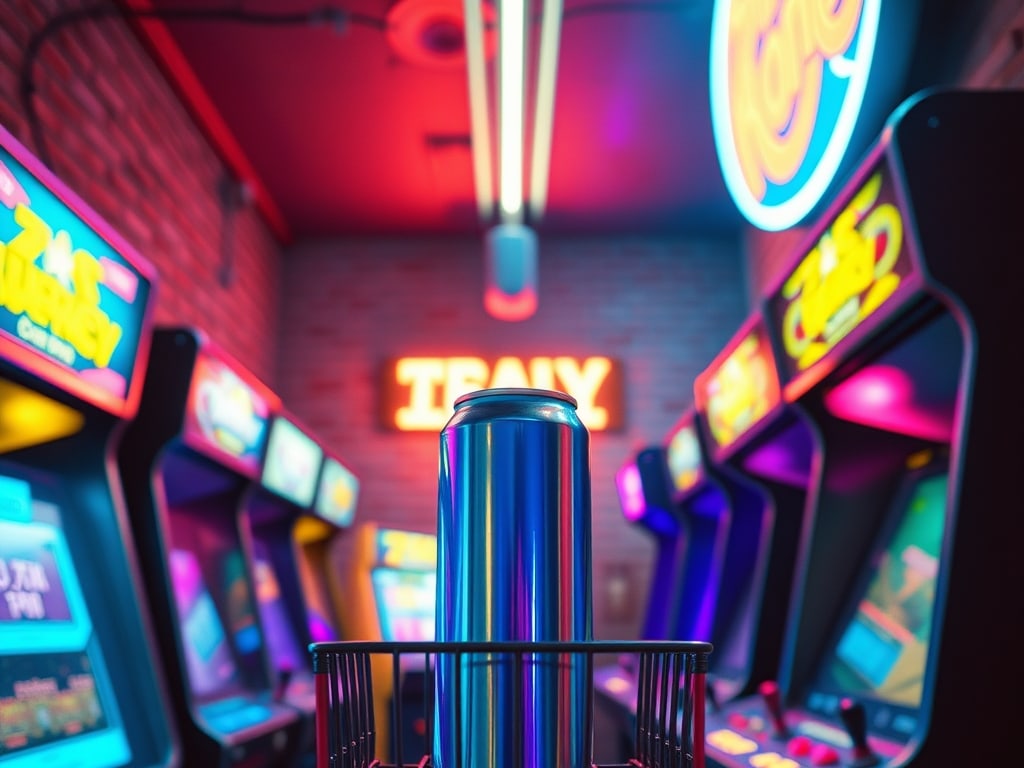 Preview of Neon Arcade Energy Drink Ad