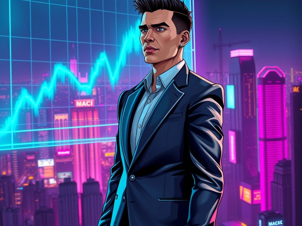 Preview of Neon Tech Founder Illustration