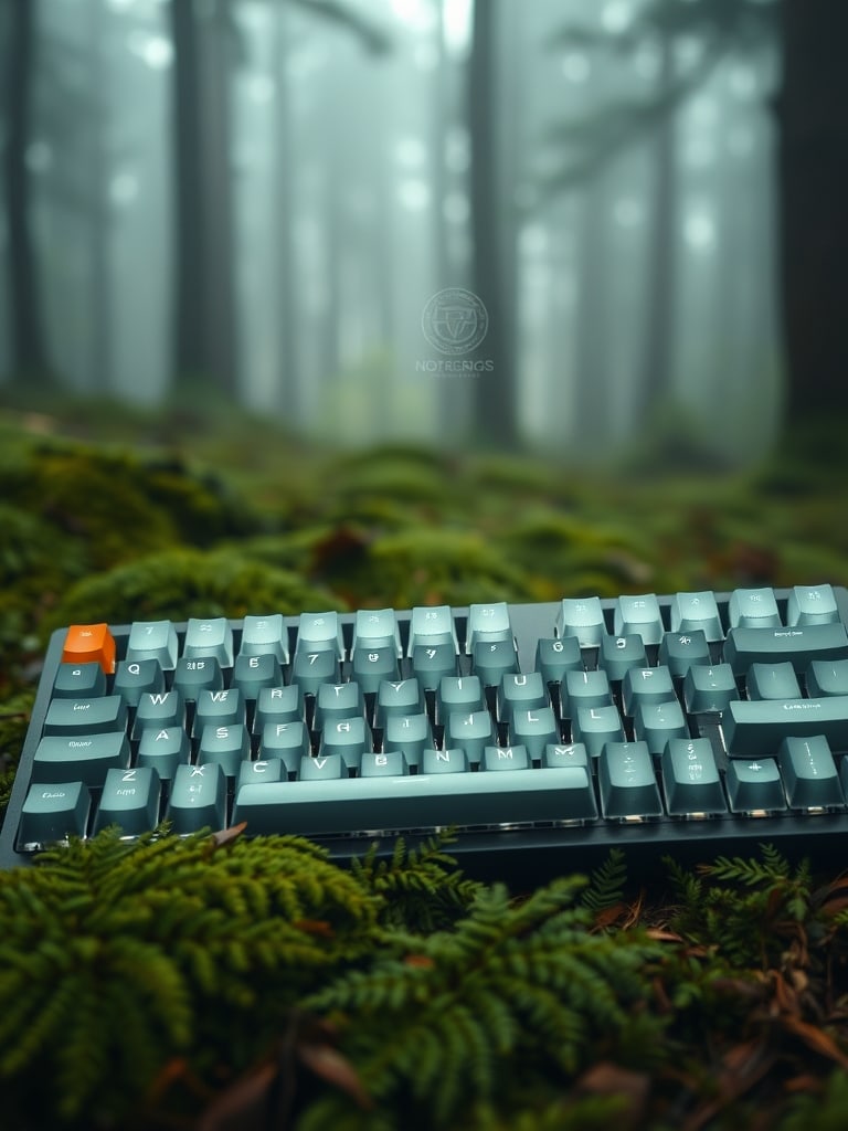 Preview of Editorial Mechanical Keyboard Forest Shot