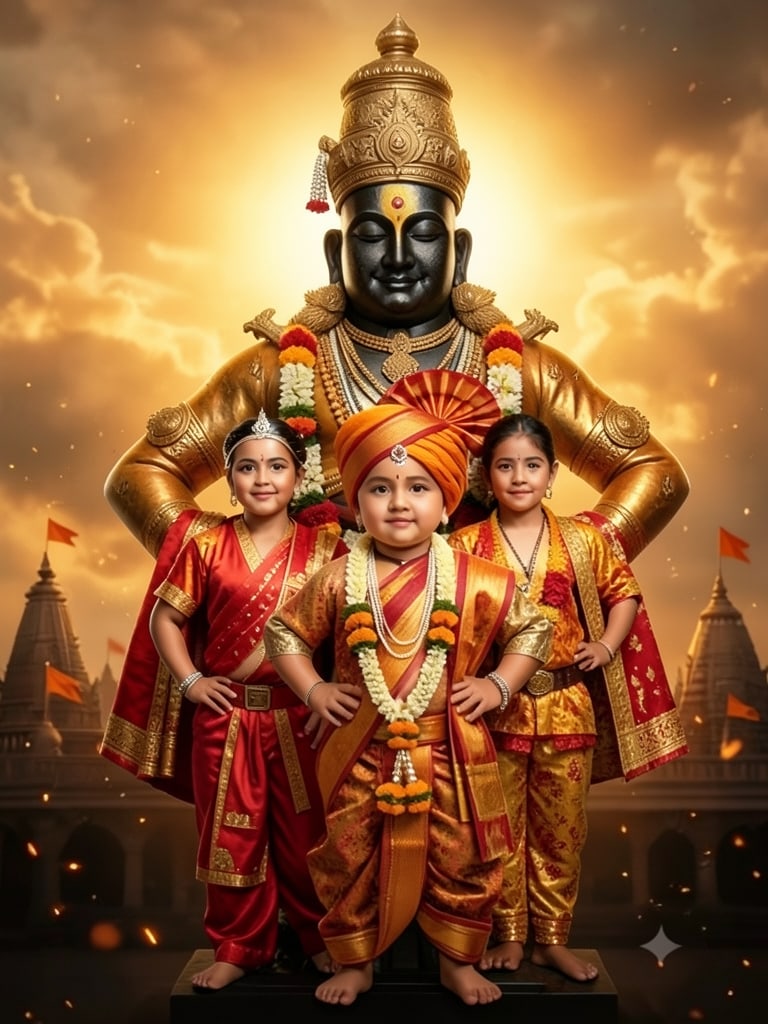 Preview of Ashadhi Ekadashi Vitthal Theme Traditional Baby Photoshoot