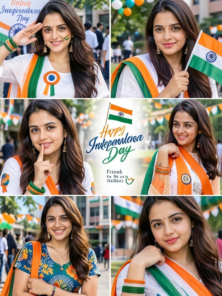Preview of Indian student celebrating Independence Day
