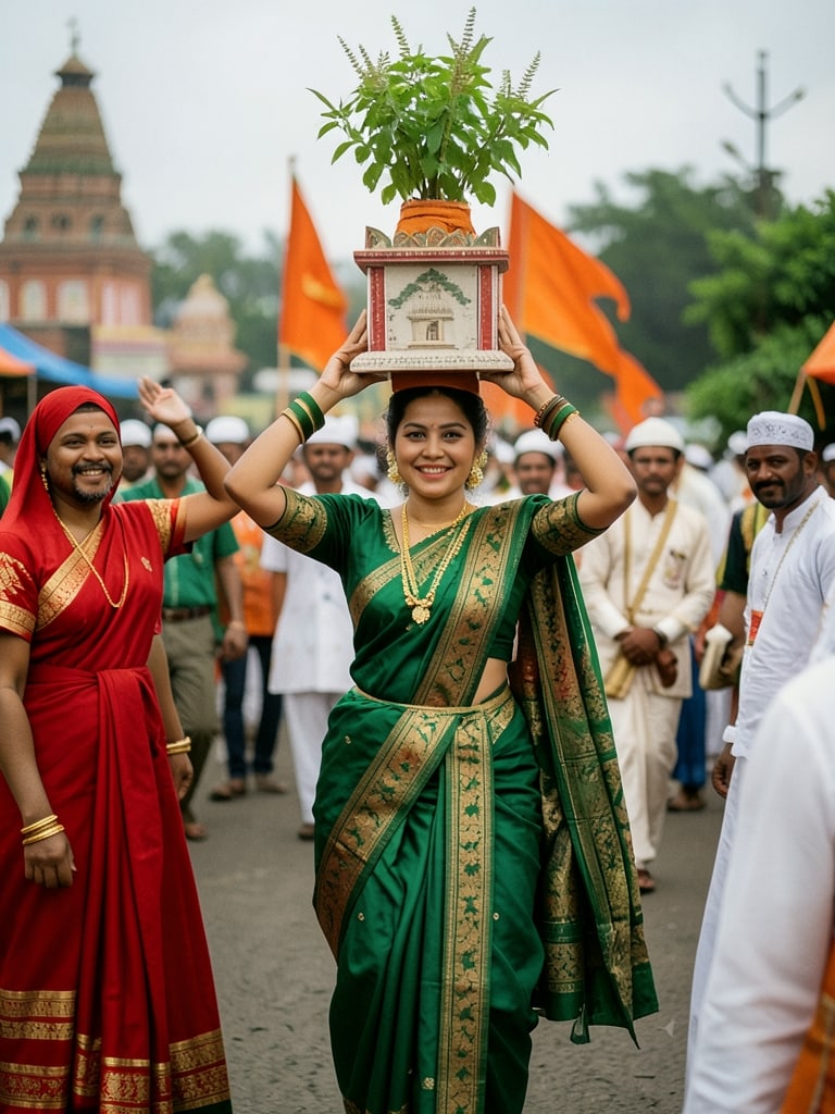 Preview of Traditional Tulsi Vrindavan Ashadhi Ekadashi Women Photoshoot