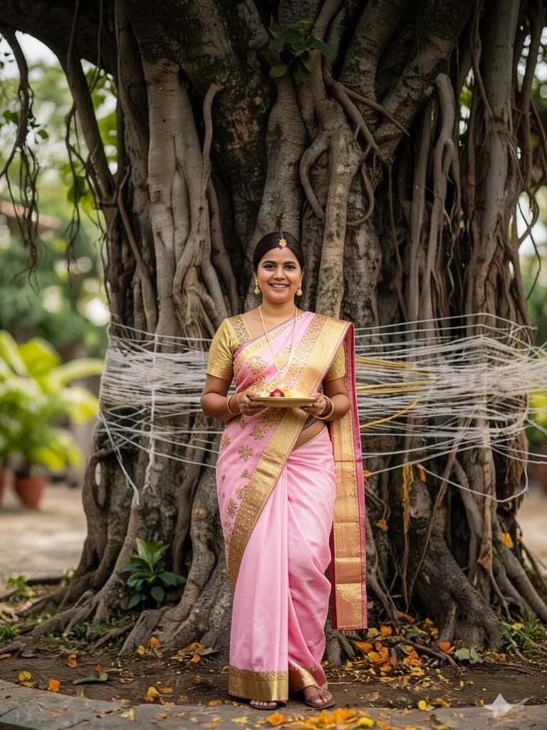 Preview of Elegant Vat Purnima Photos in Traditional Maharashtrian Saree