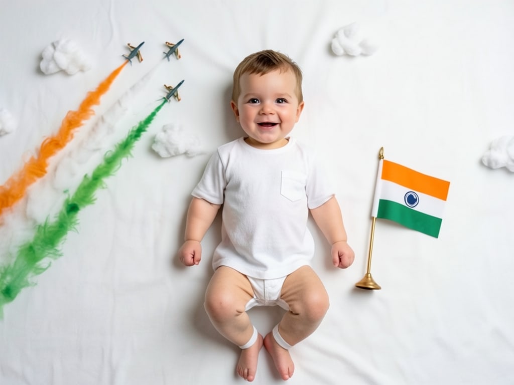 Preview rendered from “Independence Day Baby Boy Photoshoot With Indian Flag”