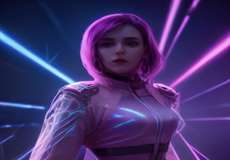 Preview of Synthwave Holographic Singer Music Video