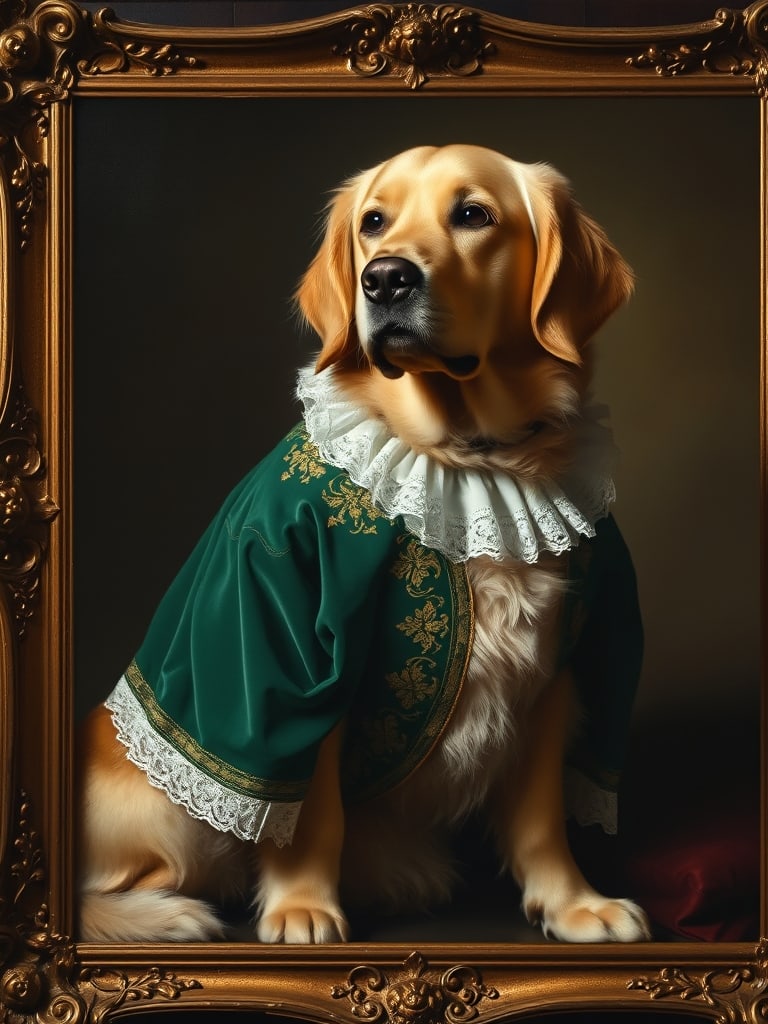 Preview of Pet Portrait Renaissance Painting