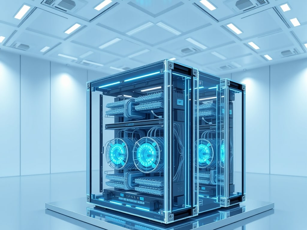 Preview of Isometric Futuristic Quantum Server