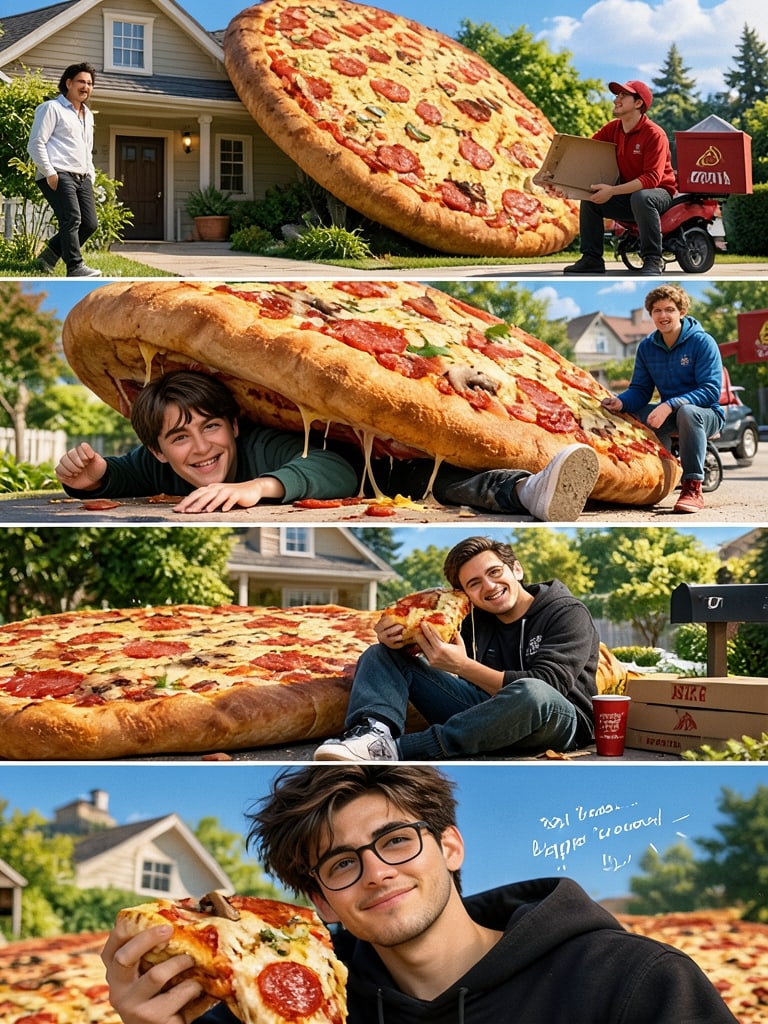 Preview rendered from “Giant Pizza Comedy Scene”