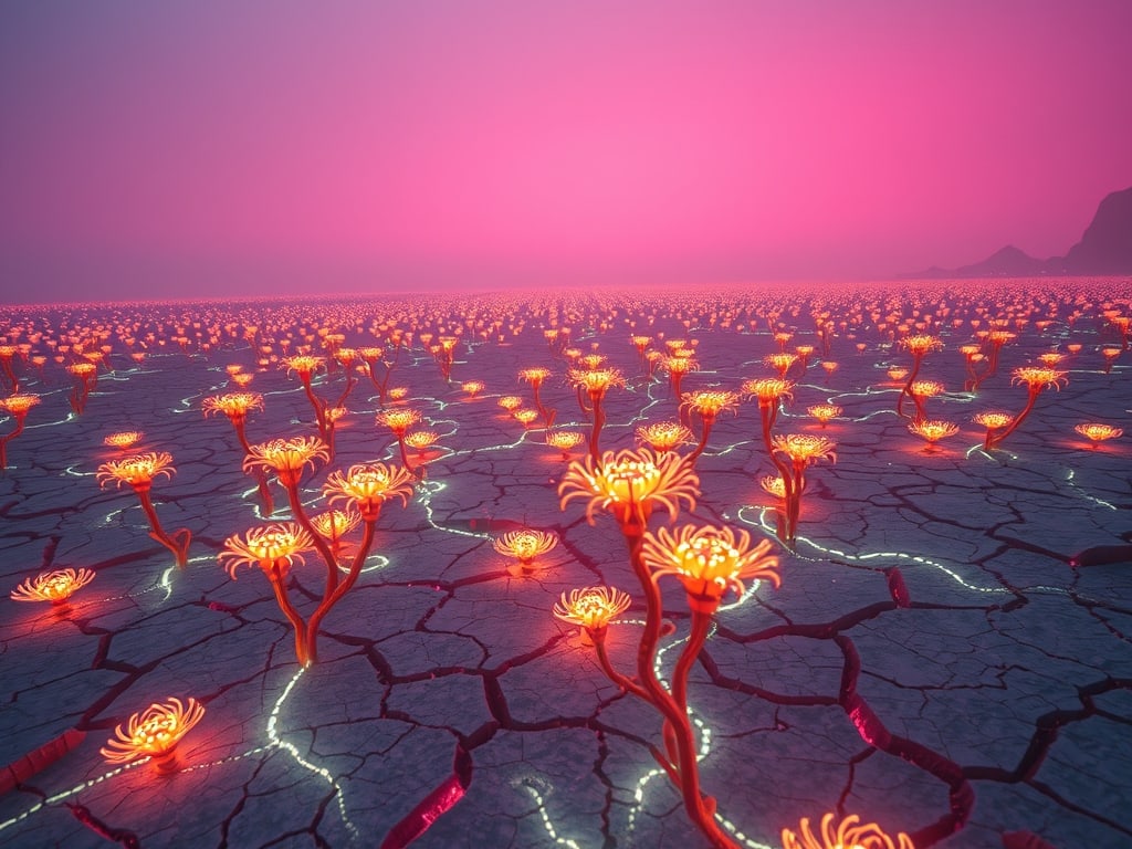 Preview of Surreal Cyber-Organic Data Garden