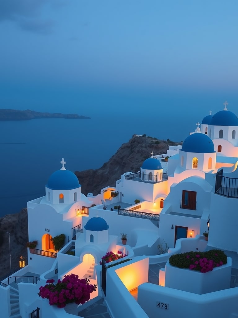Preview of Santorini Blue Hour Travel Shot