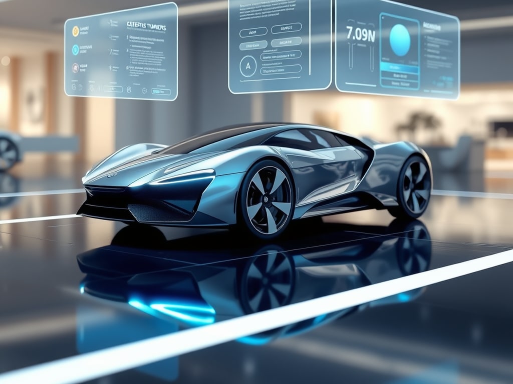 Preview of Futuristic Car Showroom Render