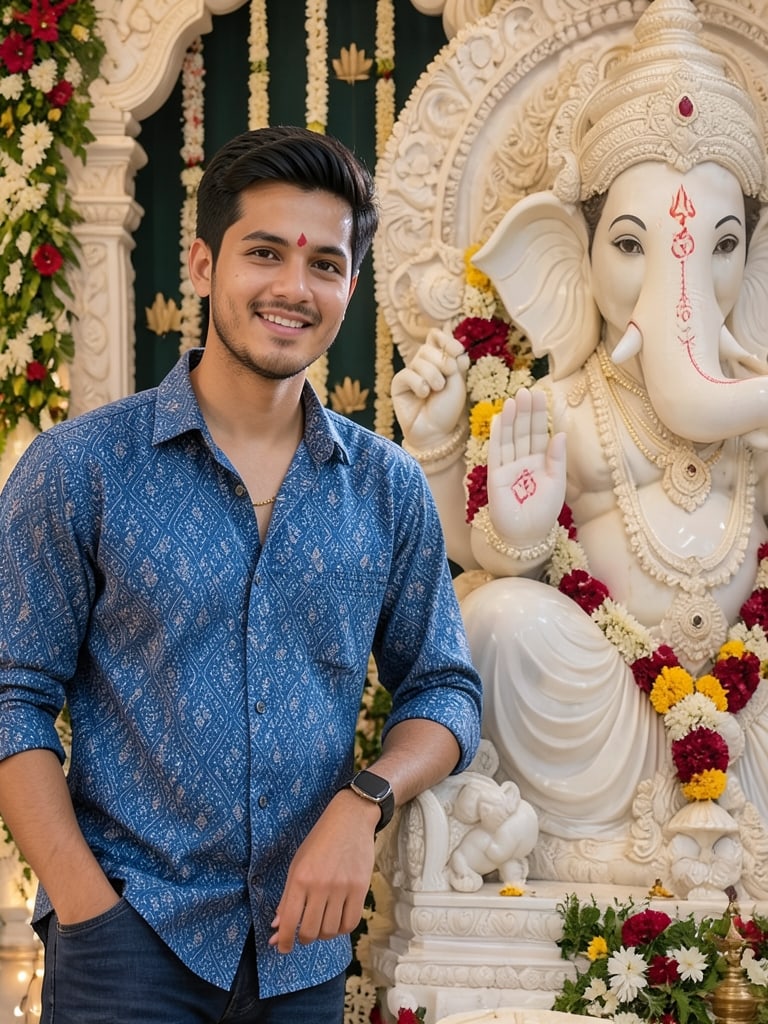 Preview of Boy and Ganesha Idol