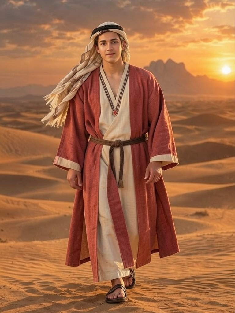 Preview of Young Man in Desert Sunset