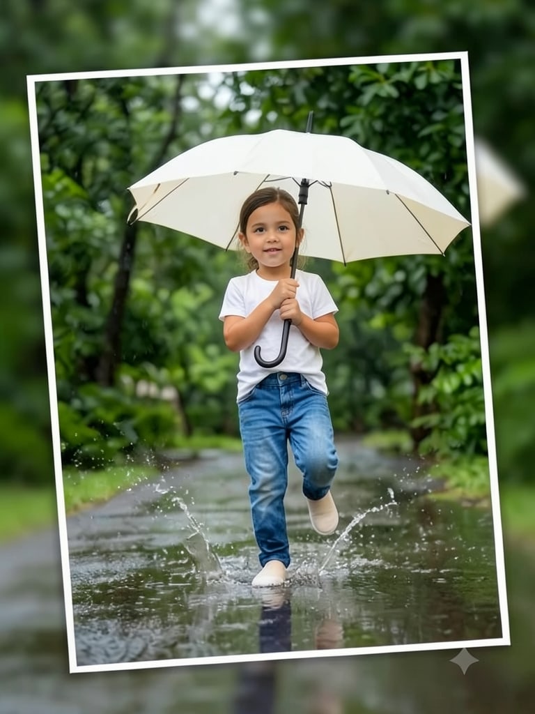 Preview of Rainy Season Photoshoot for Baby Boy With Umbrella