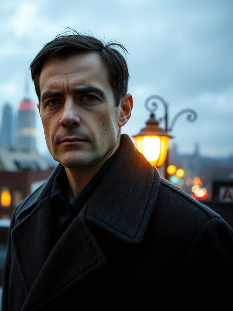 Preview of Moody rooftop portrait