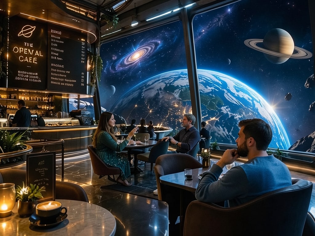 Preview rendered from “Futuristic Orbital Cafe”
