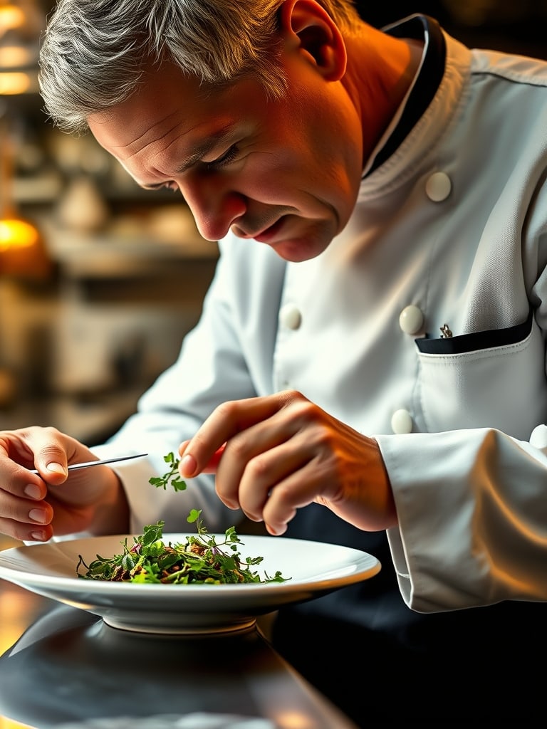 Preview of Chef Plating in Slow Motion