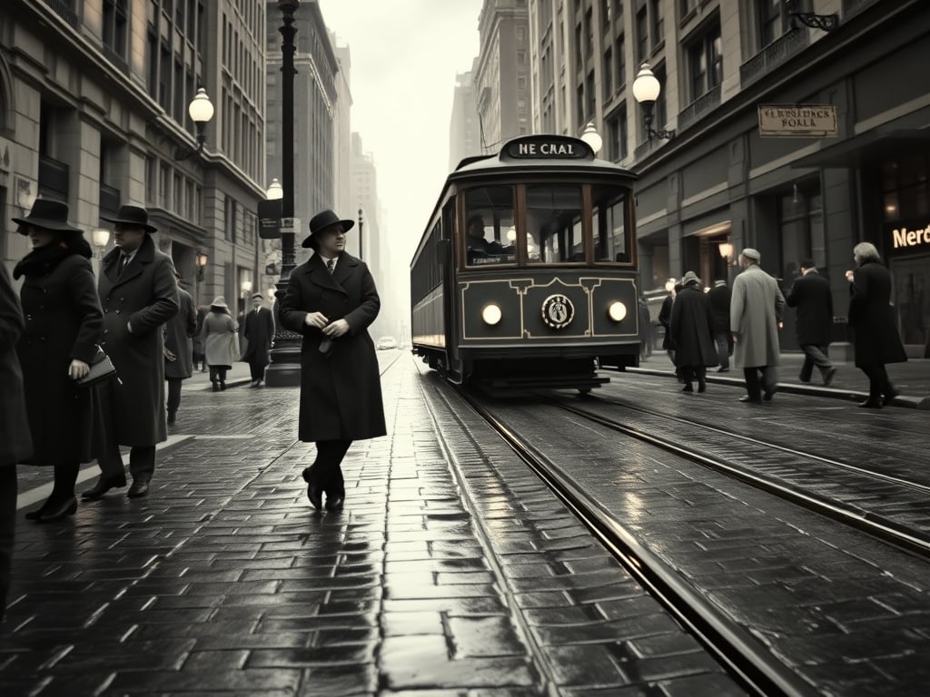 Preview of 1920s Manhattan Black‑White Dolly